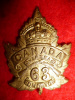63rd Battalion (Edmonton, Alberta) Officer's Cap Badge, Jackson Bros. 1915 Maker Marks